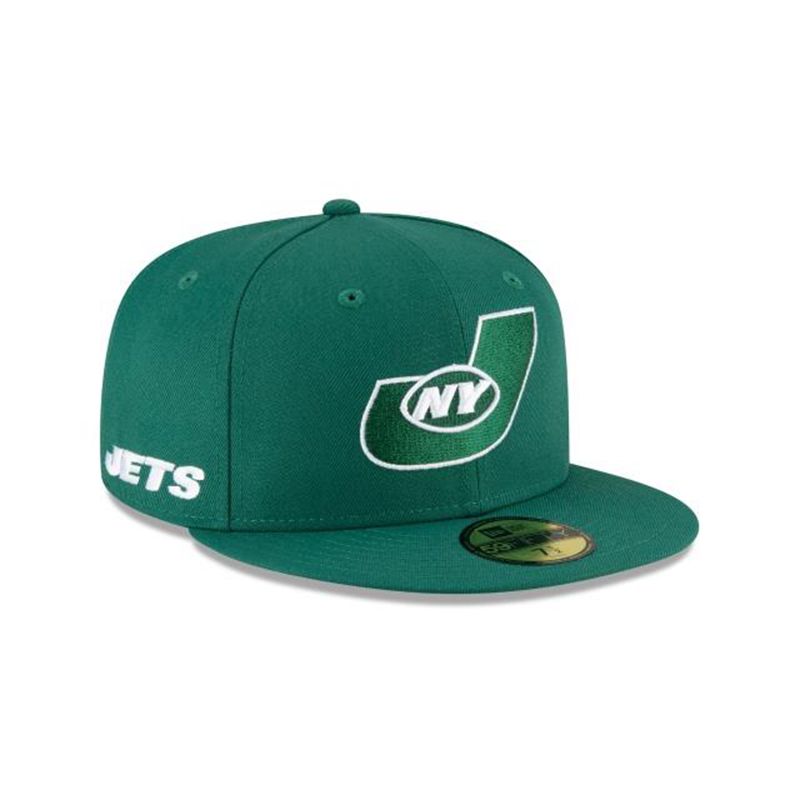 NFL New York Jets Logo Mix 59Fifty Fitted (RIU6675) - Green New Era Caps